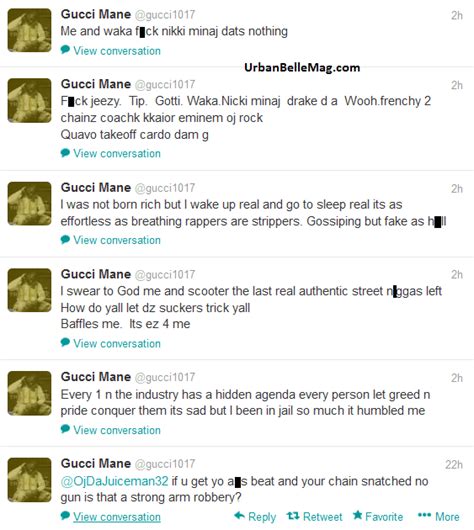 gucci mane tweets|Gucci Mane twitter rants.